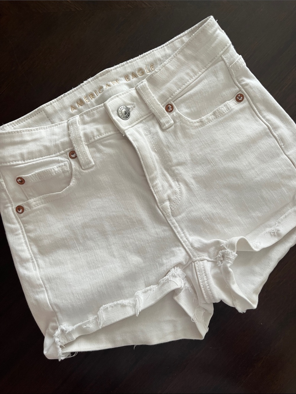 American Eagle Outfitters White Stretch Denim Shorts